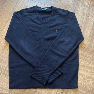 ポロラルフローレン(POLO RALPH LAUREN)のPOLO by Ralph Lauren ネイビー ポニー刺繍 ラムウール L(ニット/セーター)