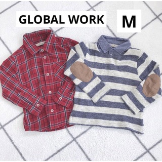 グローバルワーク(GLOBAL WORK)のグローバルワーク　GLOBAL WORK 長袖　レイヤードトップス　シャツ　M(Tシャツ/カットソー)
