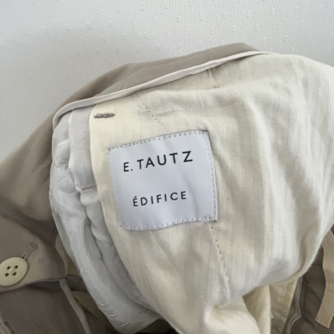 E. TAUTZ(イートウツ)のE.TAUTZ × EDIFICE PLEATED TERRY TROUSERS メンズのパンツ(スラックス)の商品写真