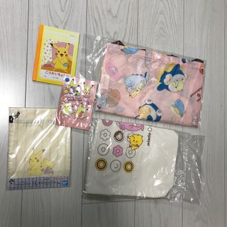 ポケモン(ポケモン)のピカチュウ 新品未使用トートバッグ巾着エコバッグぷっくりシール小遣い帳ポケモン(トートバッグ)