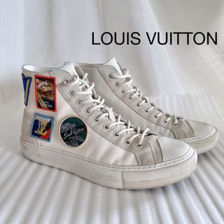 ルイヴィトン(LOUIS VUITTON)のLOUIS VUITTON ルイヴィトン　ハイカット　スニーカー　キャンバス　靴(スニーカー)