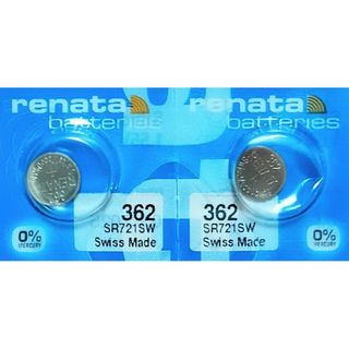 renata酸化銀362ボタン電池２個セット(その他)