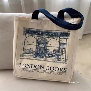 ANDCICI LONDON BOOKS キャンバス　トート　エコバッグ(トートバッグ)