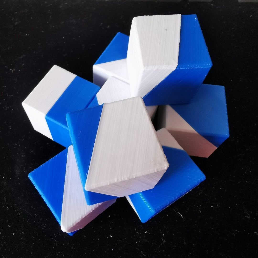 立体の切断ブロック 立体図形教材 立方体パズル 中学受験 解説資料付き