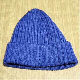 ユニクロ(UNIQLO)のユニクロ ヒートテックリブビーニー フレンチブルー ニット帽(ニット帽/ビーニー)