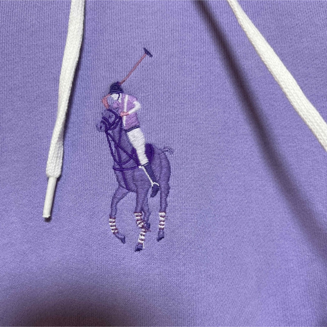 Ralph Lauren(ラルフローレン)のラルフローレン　ビッグポニー　紫　フリースフーディ　160 レディース レディースのトップス(パーカー)の商品写真