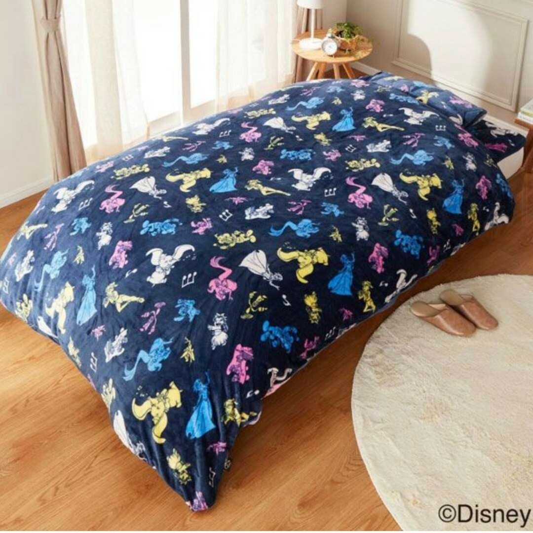 Disney(ディズニー)のラスト品‼️Disney 創立100周年モデル モコモコカバーリング3点セット インテリア/住まい/日用品の寝具(シーツ/カバー)の商品写真