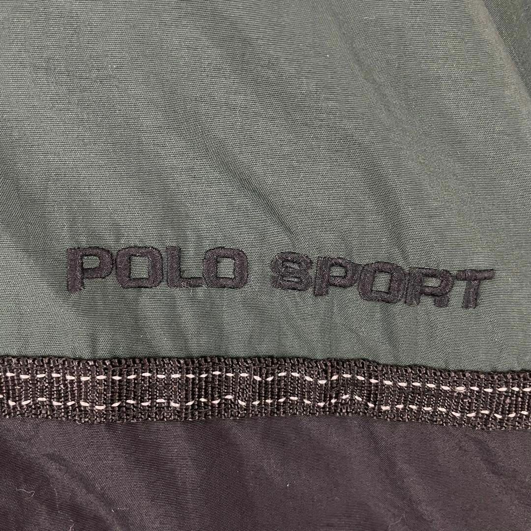 POLO RALPH LAUREN(ポロラルフローレン)の入手困難 90s ポロスポーツ ナイロン トラックジャケット ツートン 緑黒XL メンズのジャケット/アウター(ナイロンジャケット)の商品写真