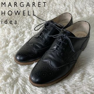 マーガレットハウエル(MARGARET HOWELL)の美品 マーガレットハウエルアイデア ウイングチップ 革靴 ローファー 25㎝(ローファー/革靴)