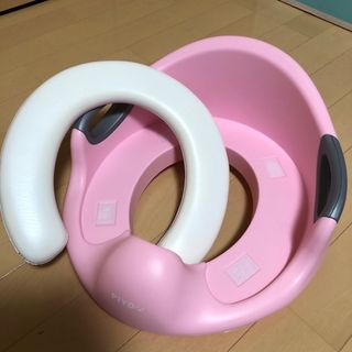 トイレトレーニング　キッズ　補助便座　piyo ピンク色(補助便座)