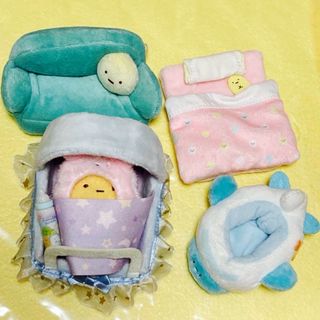 スミッコグラシ(すみっコぐらし)の【すみっコぐらし】えびふらいのしっぽ&小物ぬいぐるみセット(キャラクターグッズ)