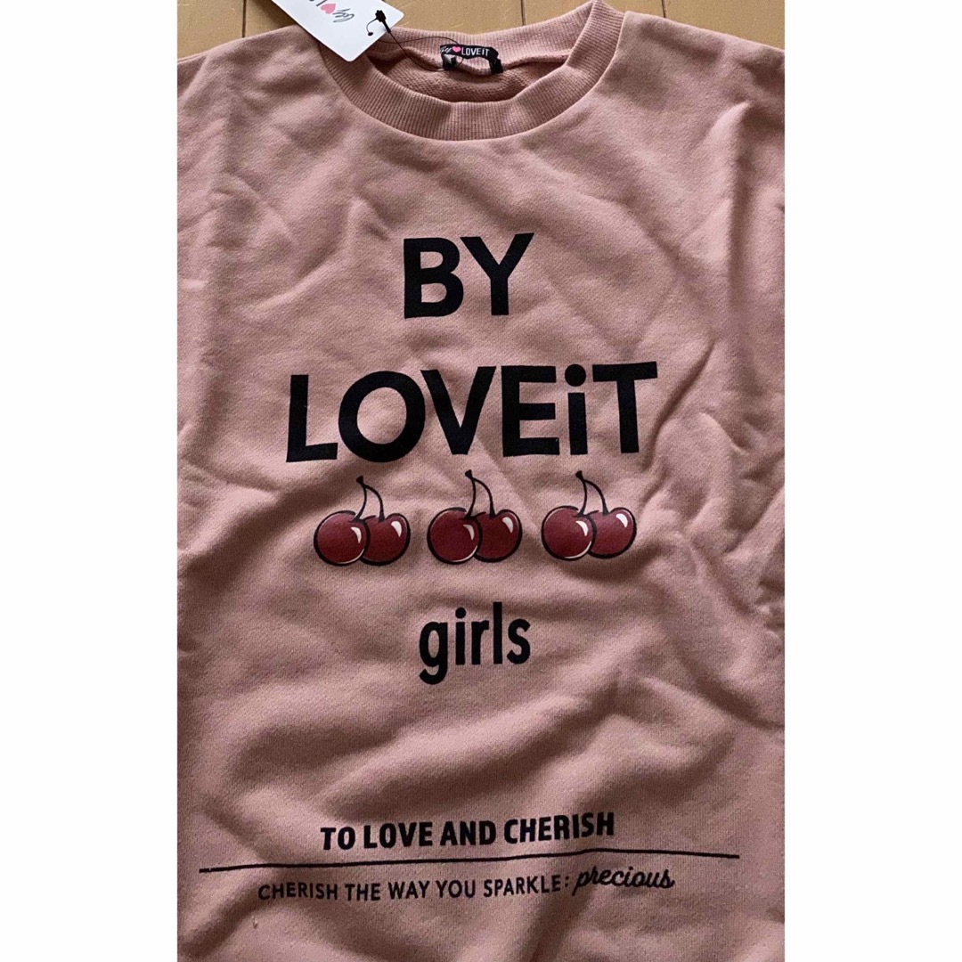 by LOVEiT(バイラビット)のバイラビット 裏毛ロゴ×チェリートレーナー 150 キッズ/ベビー/マタニティのキッズ服女の子用(90cm~)(その他)の商品写真