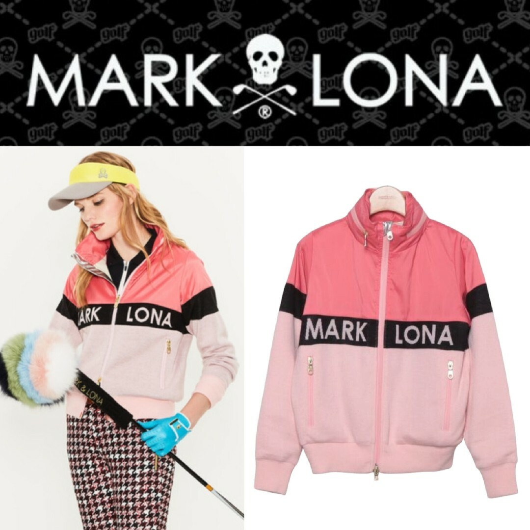 MARK&LONA(マークアンドロナ)のMARK&LONA ニット ジップアップ ブルゾン フード収納 マーク＆ロナ スポーツ/アウトドアのゴルフ(ウエア)の商品写真