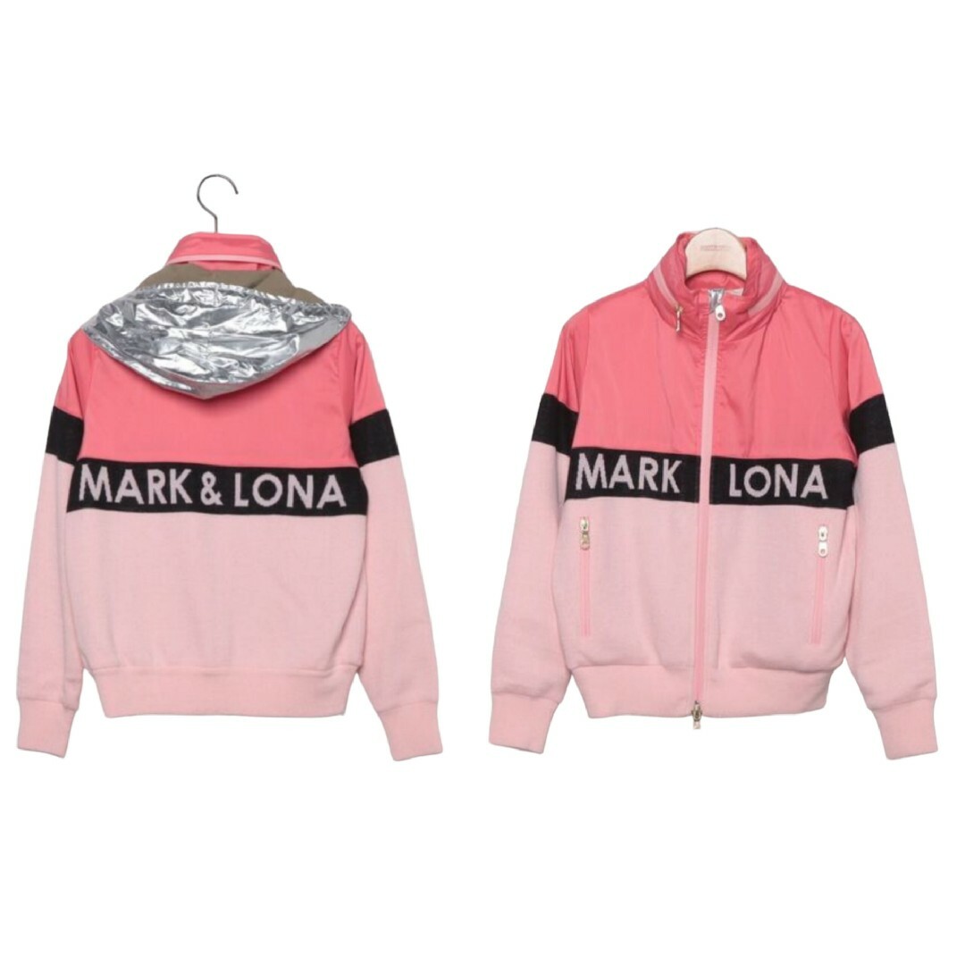 MARK&LONA(マークアンドロナ)のMARK&LONA ニット ジップアップ ブルゾン フード収納 マーク＆ロナ スポーツ/アウトドアのゴルフ(ウエア)の商品写真