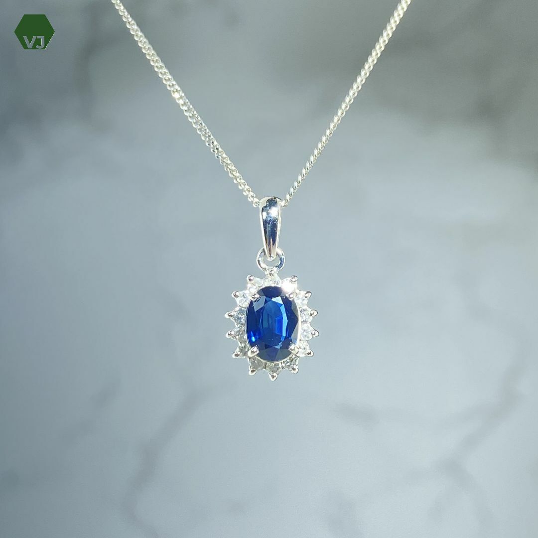 24-36】サファイア ダイヤ ネックレスS1.05ct D0.24ct 24-36】サファイア ダイヤ ネックレスS1.05ct D0.24ct
