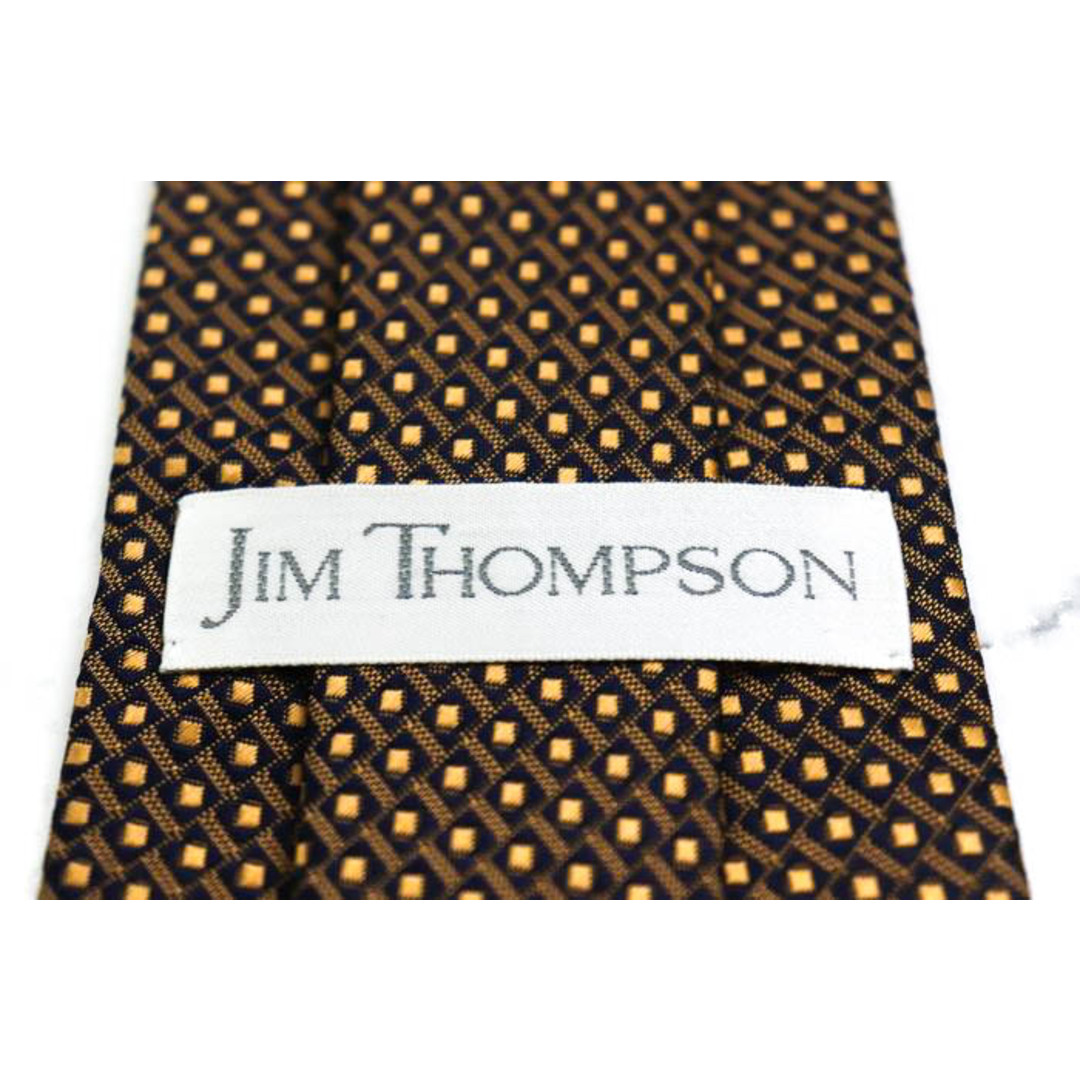 Jim Thompson(ジムトンプソン)のジムトンプソン ブランドネクタイ チェック柄 格子柄 スクエア柄 シルク メンズ ブラウン JIM THOMPSON メンズのファッション小物(ネクタイ)の商品写真