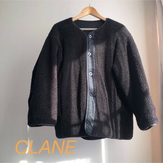 クラネ(CLANE)のCLANE クラネ  リバーシブルボアジャケット フリーサイズ ブラック(その他)