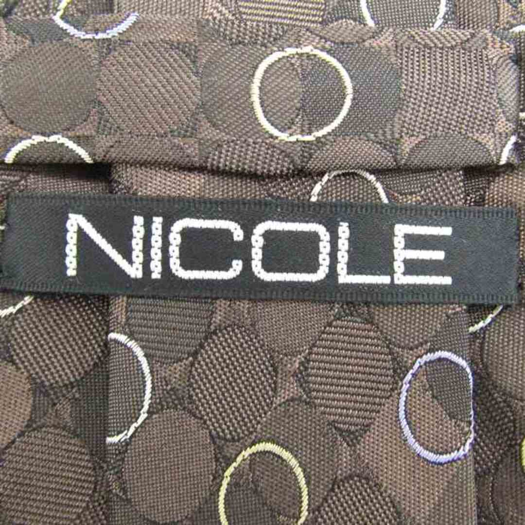 NICOLE(ニコル)のニコル ブランドネクタイ チェック柄 日本製 シルク メンズ ブラウン NICOLE メンズのファッション小物(ネクタイ)の商品写真