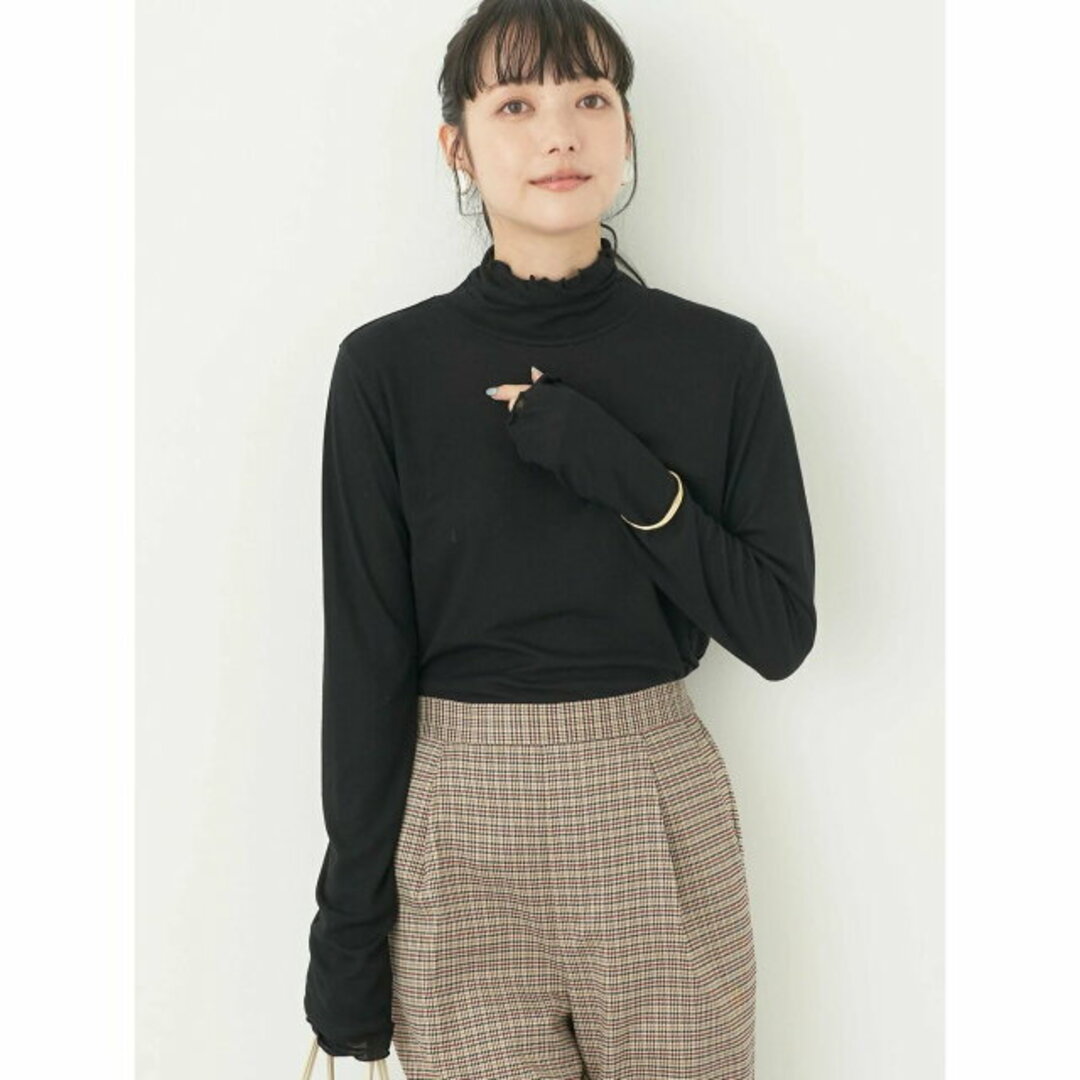 earth music & ecology(アースミュージックアンドエコロジー)の【アイボリー】シアータートルネックプルオーバー カットソー/春/レディース/24SS レディースのトップス(その他)の商品写真