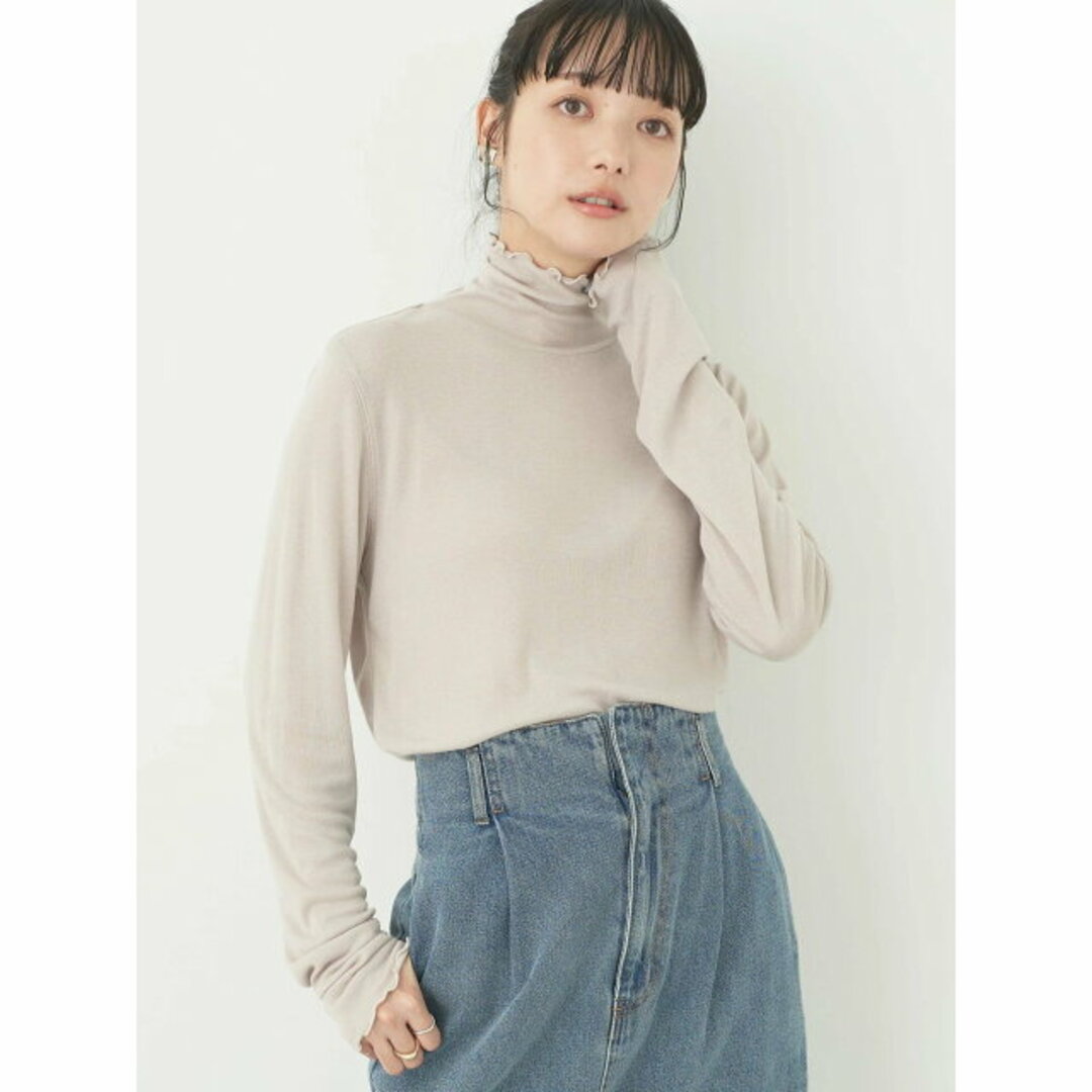 earth music & ecology(アースミュージックアンドエコロジー)の【ベージュ】シアータートルネックプルオーバー カットソー/春/レディース/24SS レディースのトップス(その他)の商品写真