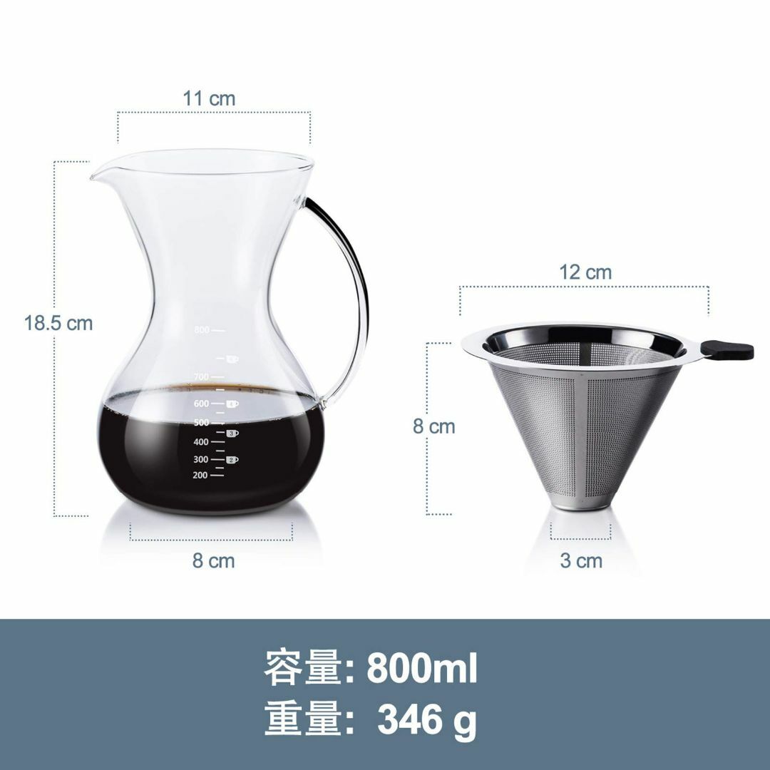 Love-KANKEI コーヒーサーバー コーヒードリッパー コーヒーカラフェセ インテリア/住まい/日用品のキッチン/食器(容器)の商品写真