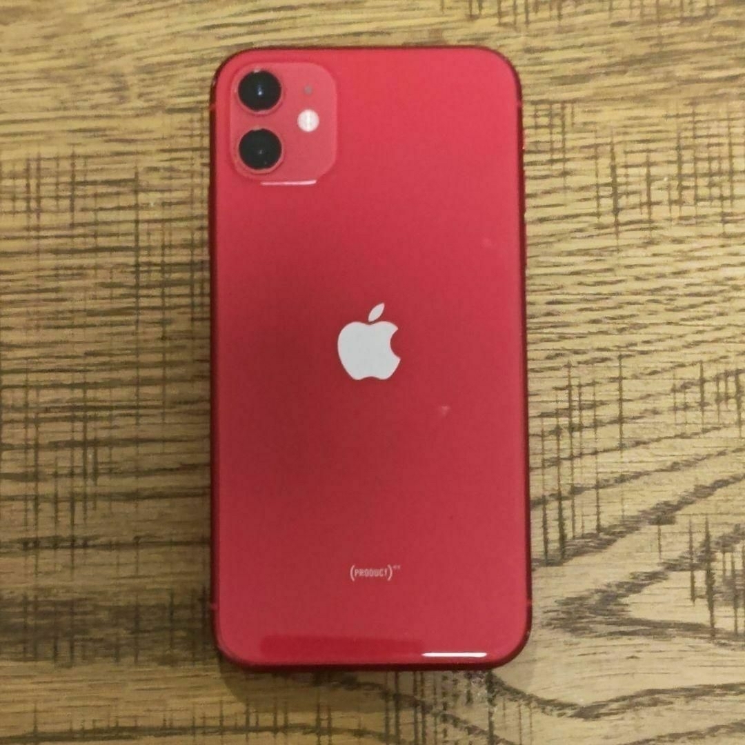 Apple(アップル)のiPhone 11 (PRODUCT)RED 128 GB Softbank スマホ/家電/カメラのスマートフォン/携帯電話(スマートフォン本体)の商品写真