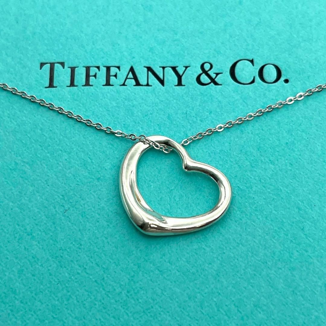 Tiffany & Co.(ティファニー)の極美品 Tiffany&co. 2433オープンハート ネックレス シルバー その他のその他(その他)の商品写真