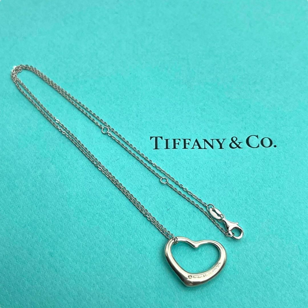 Tiffany & Co.(ティファニー)の極美品 Tiffany&co. 2433オープンハート ネックレス シルバー その他のその他(その他)の商品写真