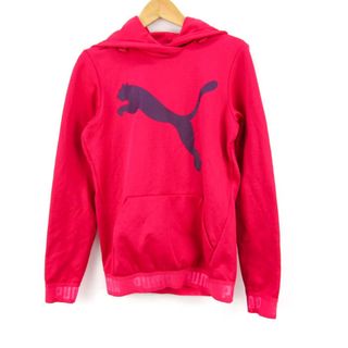 プーマ(PUMA)のプーマ パーカー 長袖 ビッグロゴ スウェット スエット スポーツウエア トップス レディース Mサイズ ピンク PUMA(パーカー)