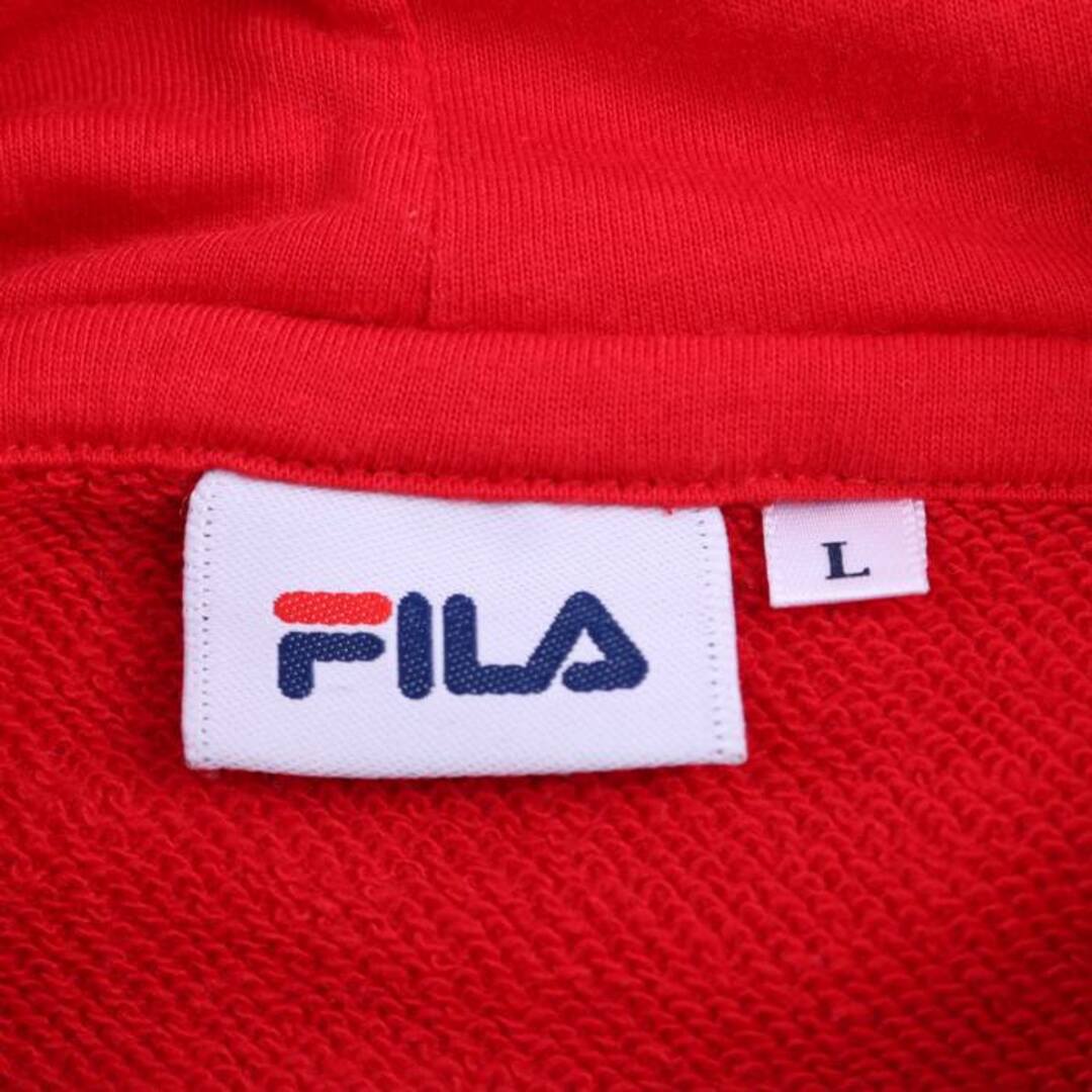 FILA(フィラ)のフィラ パーカー スウェット スエット スポーツウエア トップス レディース Lサイズ レッド FILA レディースのトップス(パーカー)の商品写真