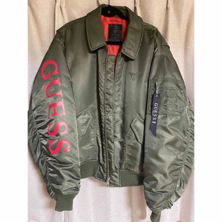 GUESS XL 新品 メンズ ナイロンジャケット ウィンドブレーカー 白ジャケット