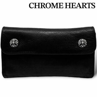 クロムハーツ(Chrome Hearts)の極美品 激シボ クロムハーツ 2593 デストロイレザー ウェーブ 長財布(その他)