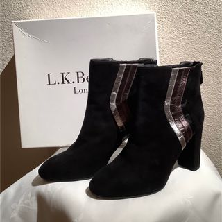 ハロッズ(Harrods)の最終価格【美品貴重】LKBennett  グリッターショートブーツ キャサリン妃(ブーティ)