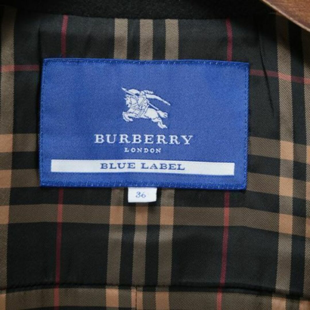 BURBERRY(バーバリー)の美品 バーバリー レディース アンゴラ カシミヤ コート 36(S) ブラック レディースのジャケット/アウター(毛皮/ファーコート)の商品写真