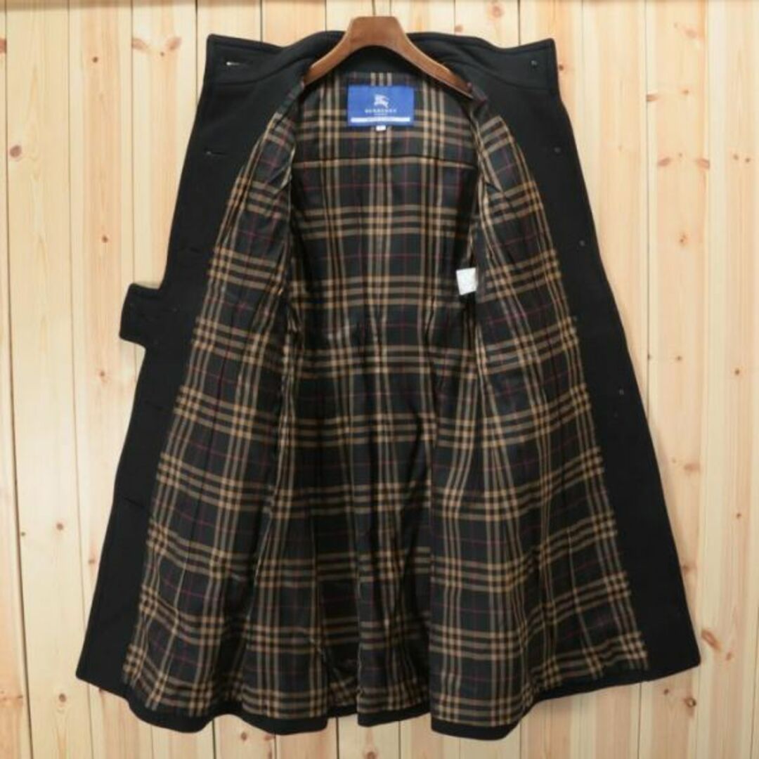 BURBERRY(バーバリー)の美品 バーバリー レディース アンゴラ カシミヤ コート 36(S) ブラック レディースのジャケット/アウター(毛皮/ファーコート)の商品写真