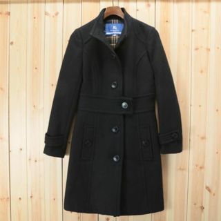 BURBERRY - 美品 バーバリー レディース アンゴラ カシミヤ コート 36(S) ブラック