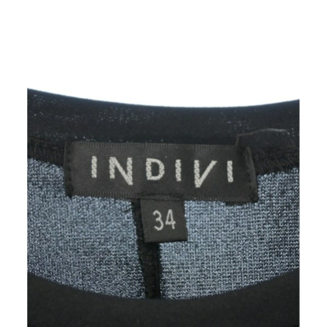 INDIVI(インディヴィ)のINDIVI インディヴィ ワンピース 34(XS位) 黒 【古着】【中古】 レディースのワンピース(ひざ丈ワンピース)の商品写真