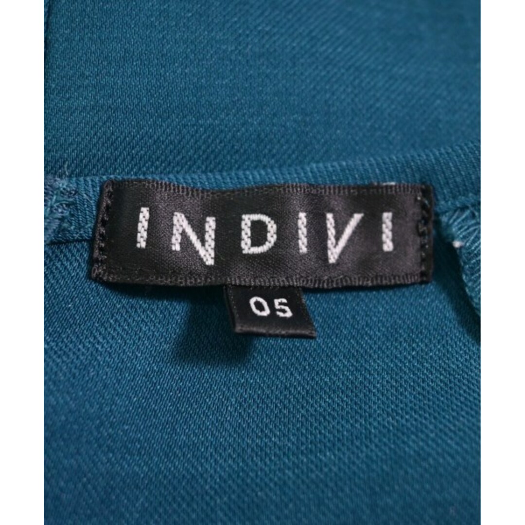 INDIVI(インディヴィ)のINDIVI インディヴィ ブラウス 05(XXS位) 青緑 【古着】【中古】 レディースのトップス(シャツ/ブラウス(長袖/七分))の商品写真