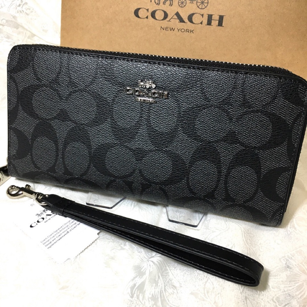 COACH(コーチ)のコーチ 長財布 人気のブラックチャコール　メンズレディス　ギフト⭕️ メンズのファッション小物(長財布)の商品写真