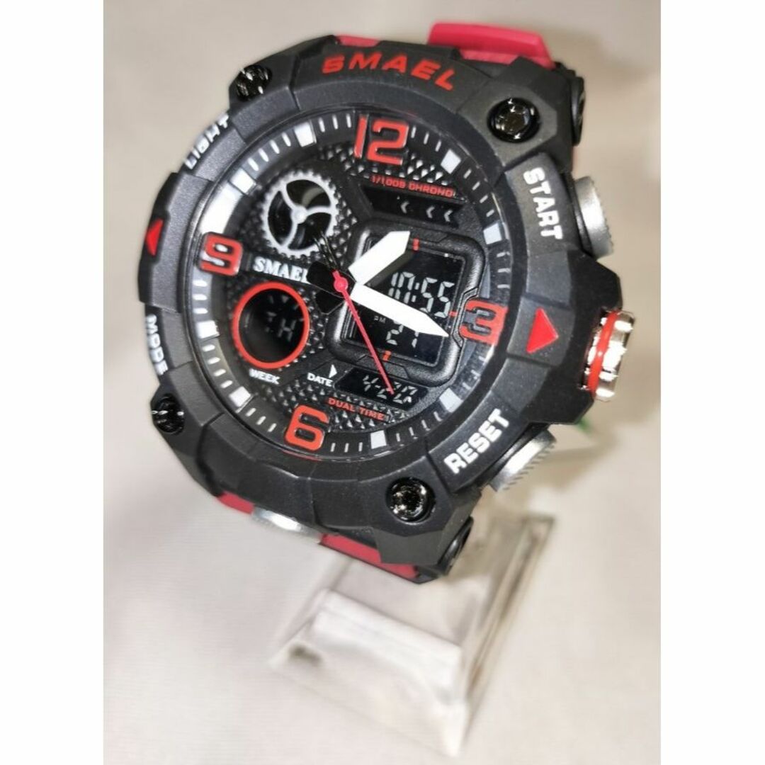 SMAEL 8055 スポーツウォッチ（レッド） メンズの時計(腕時計(デジタル))の商品写真