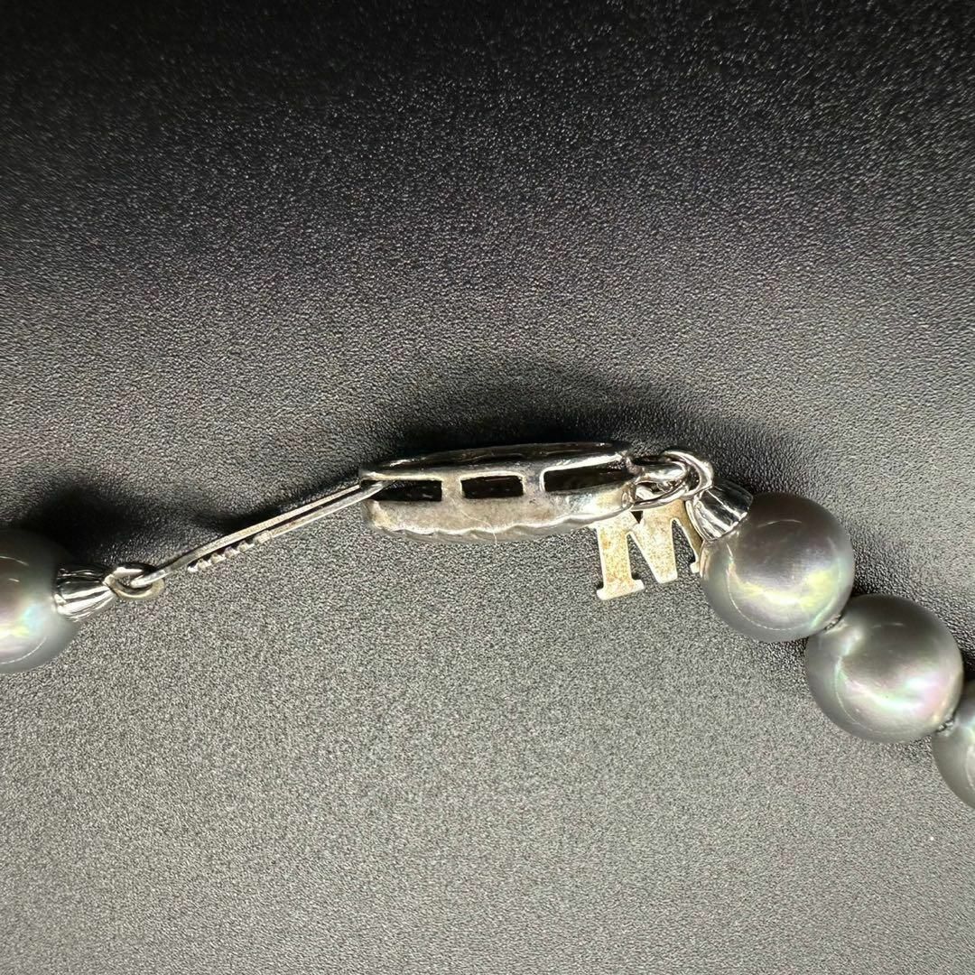 マジョルカパール 7.3mm パール 2741 黒真珠 ネックレス シルバー マジョルカパール 7.3mm パール 2741 黒真珠 ネックレス シルバー