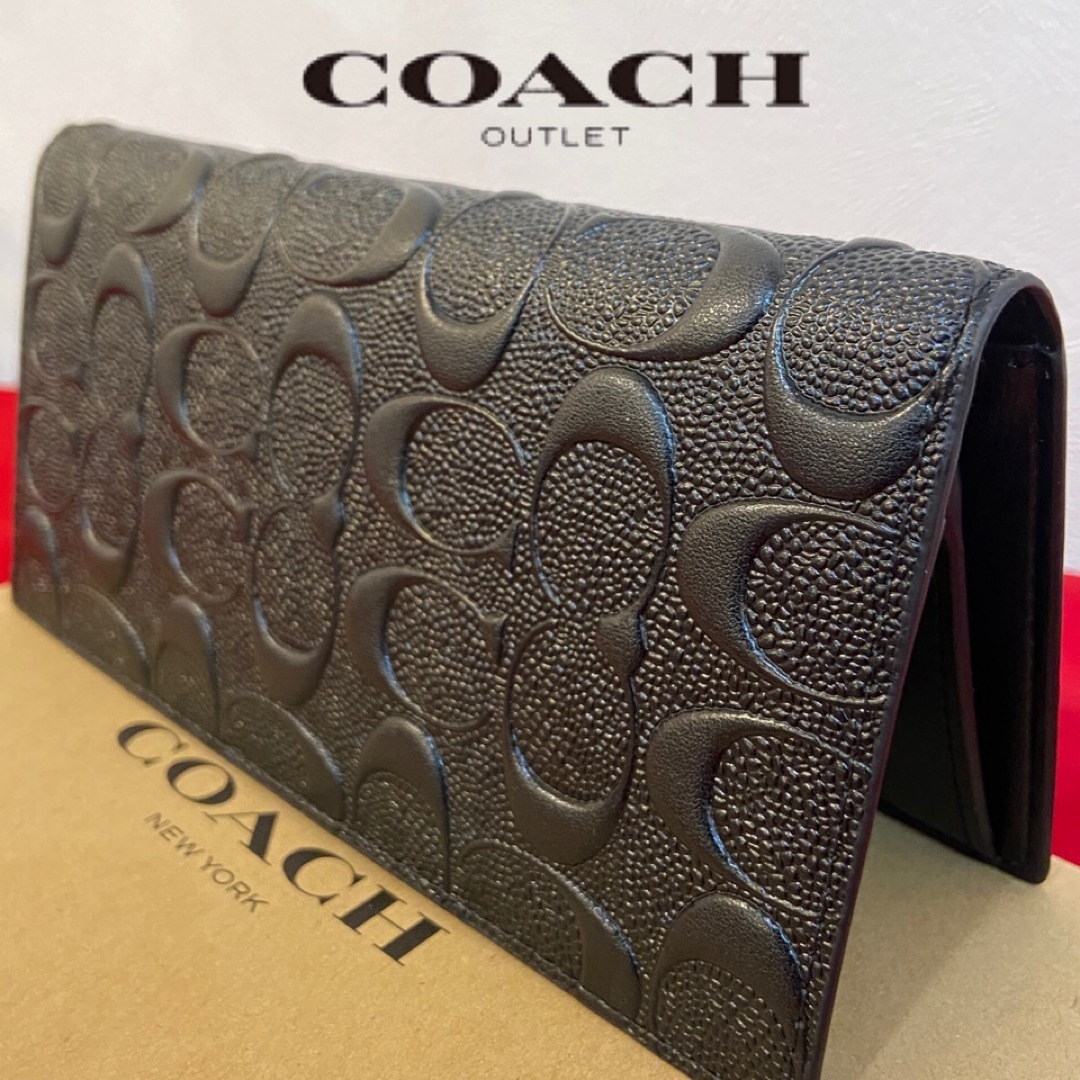 COACH - 削除直前❗️コーチ 長財布 大人の逸品スリム 本革二つ折り