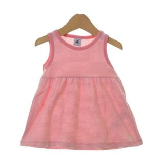 プチバトー(PETIT BATEAU)のPETIT BATEAU ワンピース（その他） 74 ピンクx白(ボーダー) 【古着】【中古】(ワンピース)