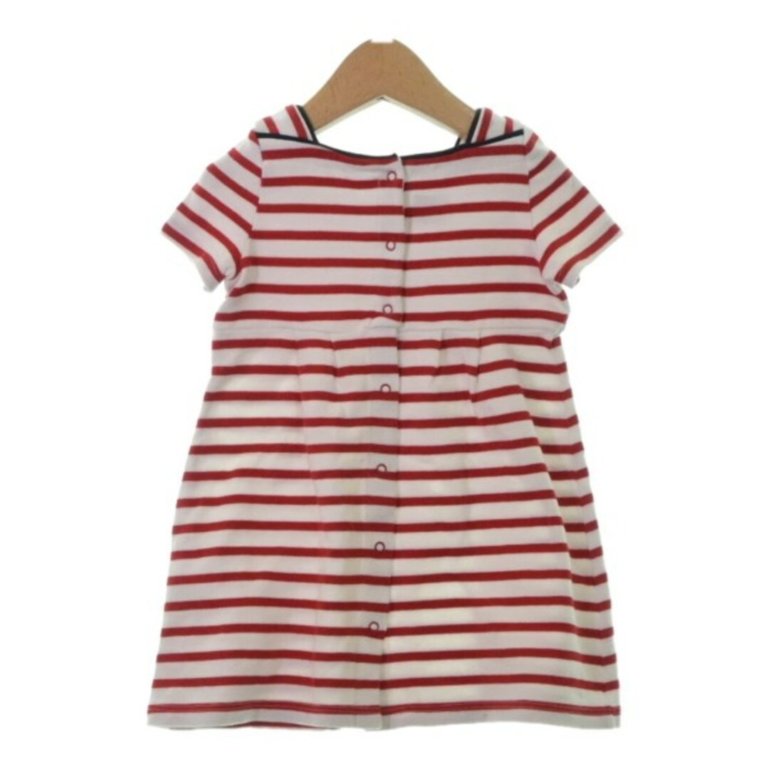 PETIT BATEAU(プチバトー)のPETIT BATEAU ワンピース（その他） 86 白x赤(ボーダー) 【古着】【中古】 キッズ/ベビー/マタニティのキッズ服女の子用(90cm~)(ワンピース)の商品写真