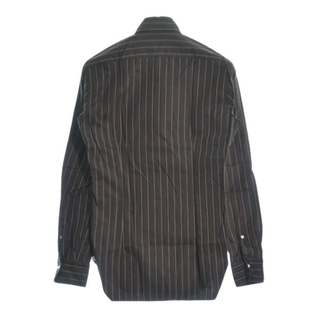 BARBA(バルバ)のBARBA カジュアルシャツ 36(XS位) 茶x紫xベージュ(ストライプ) 【古着】【中古】 メンズのトップス(シャツ)の商品写真
