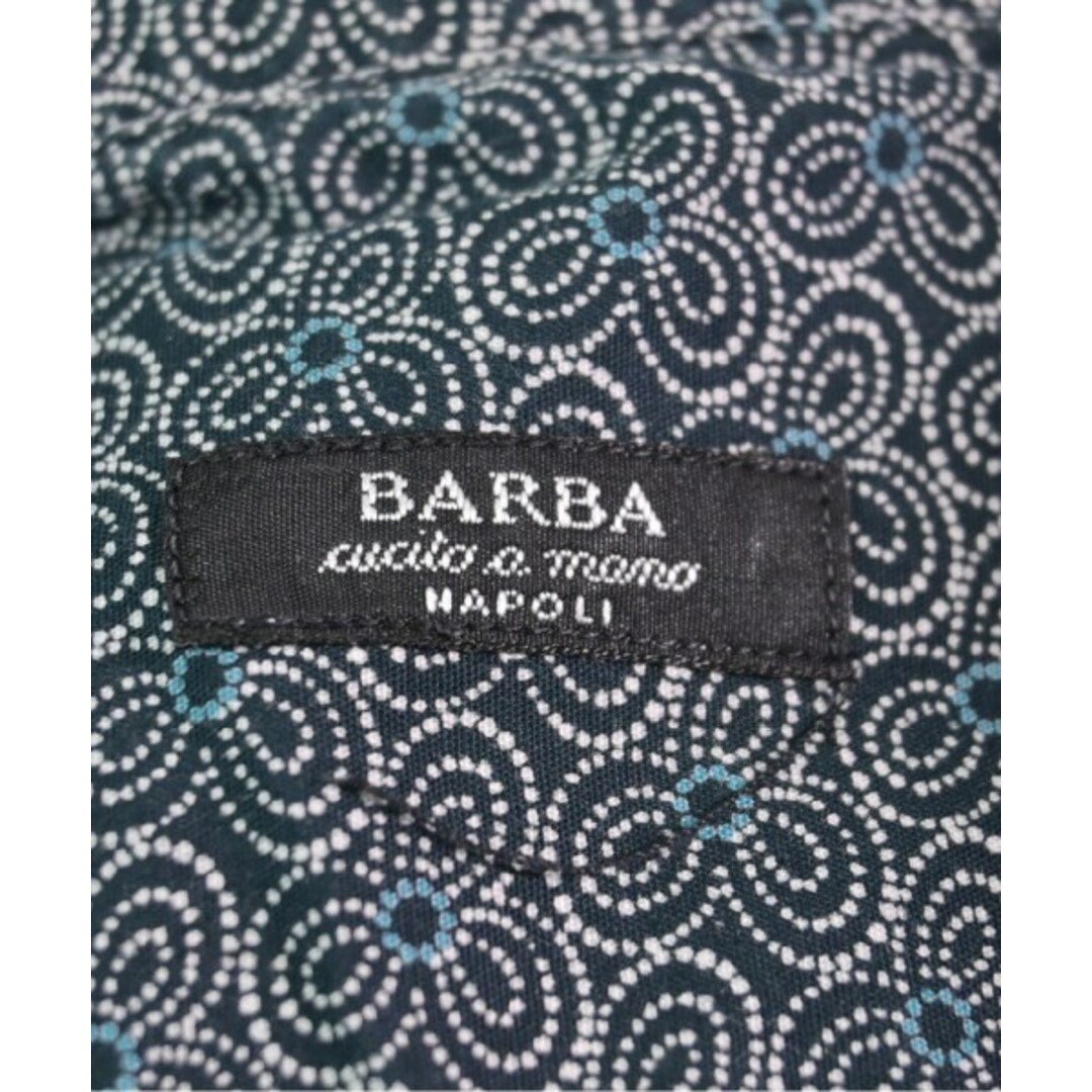 BARBA(バルバ)のBARBA バルバ カジュアルシャツ 36(XS位) 緑x黒xアイボリー(総柄) 【古着】【中古】 メンズのトップス(シャツ)の商品写真