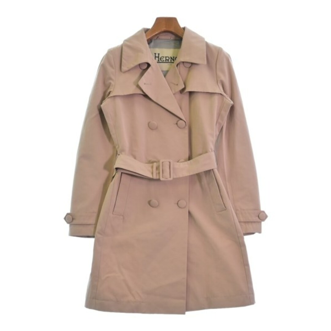HERNO ヘルノ トレンチコート 38(S位) ピンクベージュ系 【古着 HERNO ヘルノ トレンチコート 38(S位) ピンクベージュ系 【古着