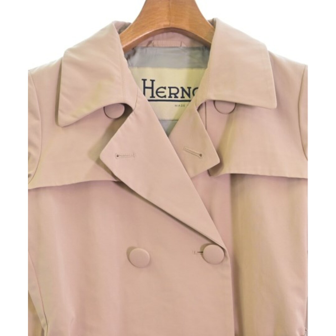 HERNO ヘルノ トレンチコート 38(S位) ピンクベージュ系 【古着 HERNO ヘルノ トレンチコート 38(S位) ピンクベージュ系 【古着