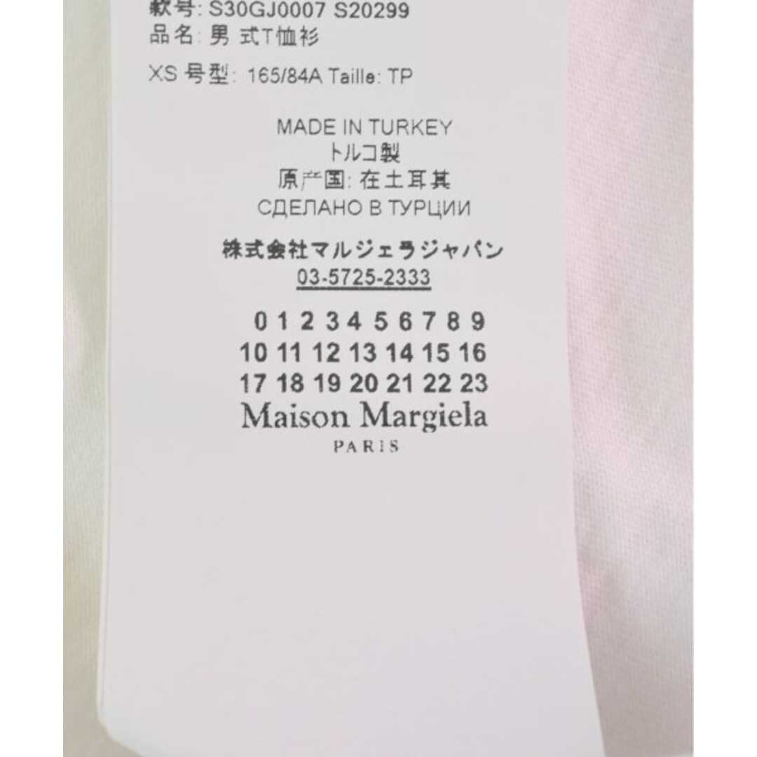 Maison Margiela Tシャツ・カットソー XS 白xピンク普通裏地