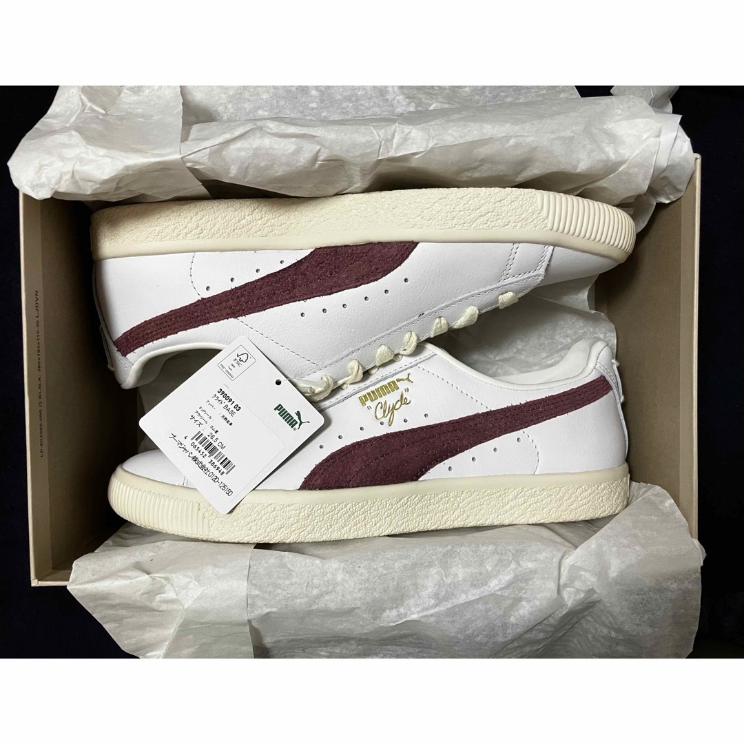 PUMA CLYDE BASE WHITE WOOD VIOLET 23SU-I メンズの靴/シューズ(スニーカー)の商品写真